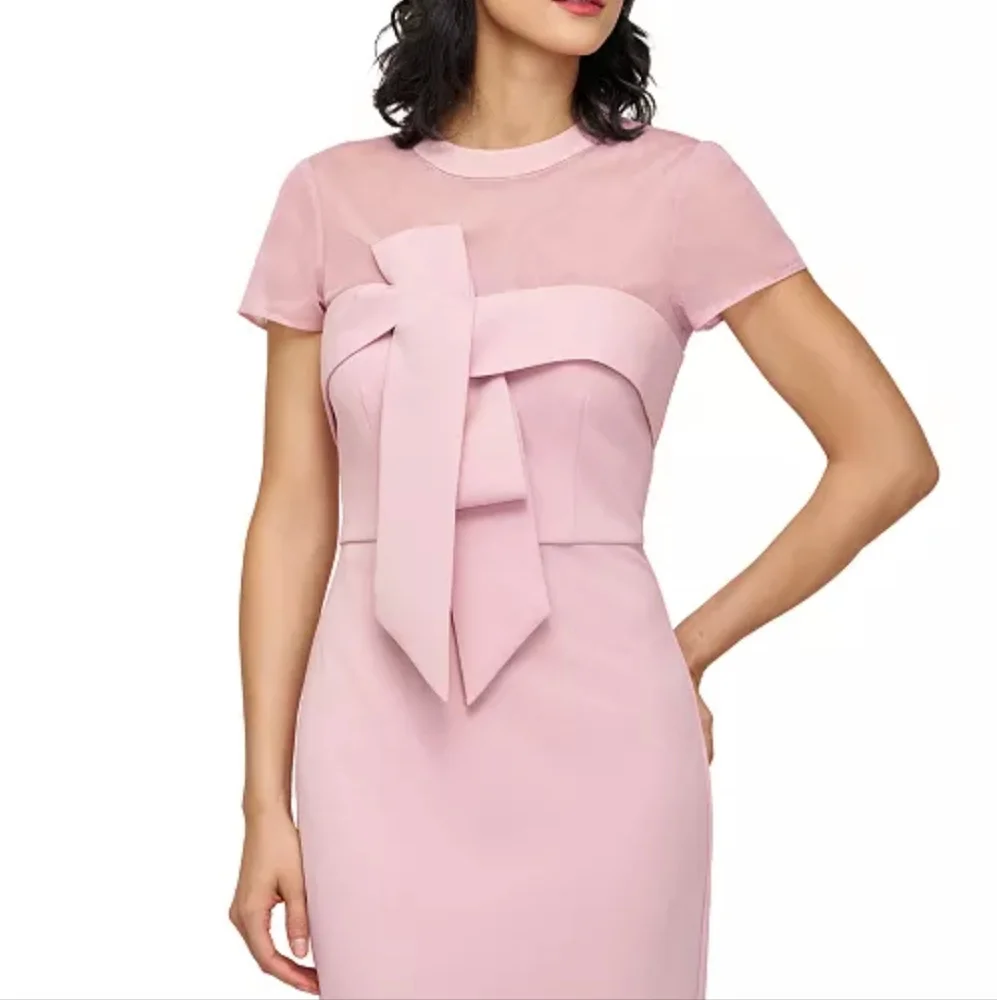 JS Collections Women's Roselle‎ Bow-Trim Dress Sz. 6 - Picture 3 of 12